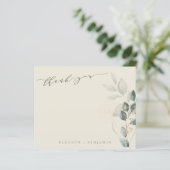 Budget Rustic Gold Greenery Wedding Hartelijk dank (Staand voorkant)
