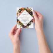 Budget Rustic Gold Herfst Floral Thanksgiving Flyer (Hand)