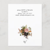 Budget Rustic Gold Herfst Floral Thanksgiving Flyer (Achterkant)