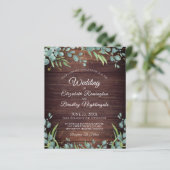 Budget Rustic Greenery Eucalyptus Wedding Invite (Staand voorkant)