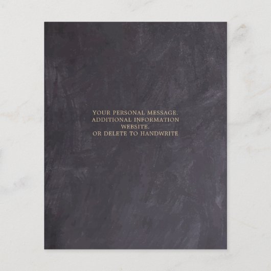 Budget Rustic Greenery Foliage Wedding Uitnodiging (Achterkant)