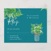 BUDGET Rustic Greenery RSVP Fern Leaves (Voorkant)