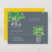 BUDGET Rustic Greenery RSVP Fern Leaves (Voorkant / Achterkant)
