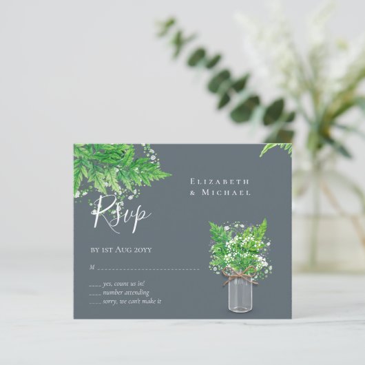 BUDGET Rustic Greenery RSVP Fern Leaves (Staand voorkant)