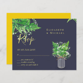 BUDGET Rustic Greenery RSVP Fern Leaves