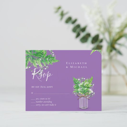 BUDGET Rustic Greenery RSVP Fern Leaves (Staand voorkant)