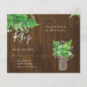 BUDGET Rustic Greenery RSVP Fern Leaves (Voorkant)