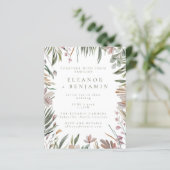 Budget Rustic Greenery Sage Stylish Wedding Invite (Staand voorkant)