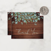Budget Rustic Greenery Wedding Dank u Notitiekaartje (Voorkant / Achterkant in situ)