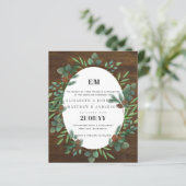 Budget Rustic Greenery Woodland Wedding Invite (Staand voorkant)