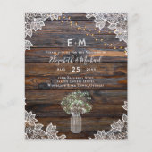 Budget Rustic Gypsophila Mason Jar Wedding (Voorkant)