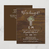 Budget Rustic Gypsophila Mason Jar Wedding (Voorkant / Achterkant)