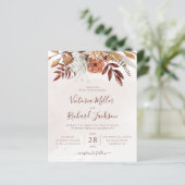 Budget Rustic Herfst Terracotta Bloemige Bruiloft (Staand voorkant)