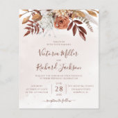 Budget Rustic Herfst Terracotta Bloemige Bruiloft (Voorkant)
