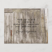 Budget Rustic High School Graduation Thank You (Achterkant)