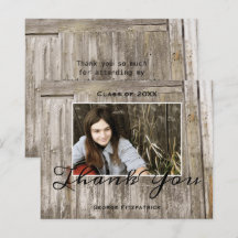 Budget Rustic High School Graduation Thank You