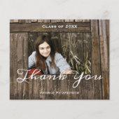Budget Rustic High School Graduation Thank You (Voorkant)