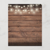 Budget Rustic Houten Slingerlicht Trouw Uitnodigin (Achterkant)