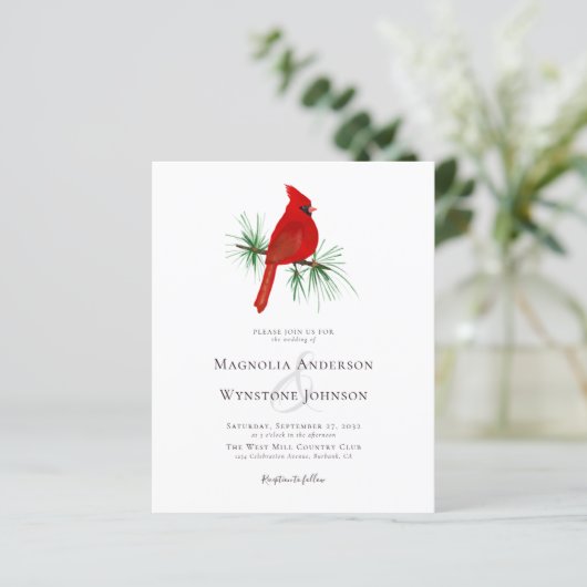 Budget Rustic Kardinaal Wedding (Staand voorkant)