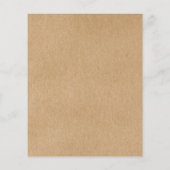 Budget Rustic Kraft Minimalistische Trouw Uitnodig (Achterkant)