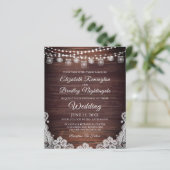 Budget Rustic Lace Lights Jars Wedding (Staand voorkant)
