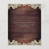 Budget Rustic Lights Jars Lace Wedding Invitation (Achterkant)