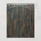 BUDGET RUSTIC LIGHTS LACE PHOTO Wedding Save Date (Achterkant)