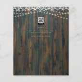 BUDGET RUSTIC LIGHTS LACE VRIJGEZELLENFEEST INVITE FLYER (Achterkant)