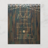 BUDGET RUSTIC LIGHTS LACE VRIJGEZELLENFEEST INVITE FLYER (Voorkant)