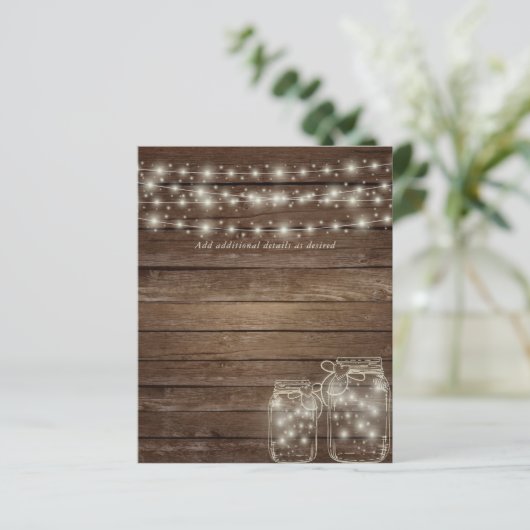 Budget Rustic Lights Mason Jars DETAILS paper (Staand voorkant)