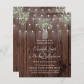 Budget Rustic Lights Mason Jars Gypsophila Wedding (Voorkant / Achterkant)