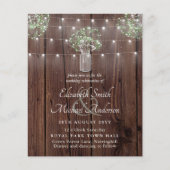 Budget Rustic Lights Mason Jars Gypsophila Wedding (Voorkant)