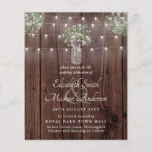 Budget Rustic Lights Mason Jars Gypsophila Wedding