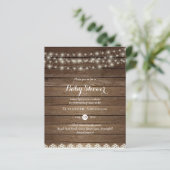 Budget Rustic Lights Mason Jars Lace Baby shower (Staand voorkant)
