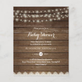 Budget Rustic Lights Mason Jars Lace Baby shower (Voorkant)
