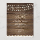 Budget Rustic Lights Mason Jars Lace Wood Wedding (Voorkant)