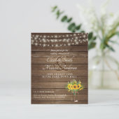 Budget Rustic Lights Mason Jars Sunflower Weddensc (Staand voorkant)