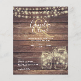 BUDGET Rustic Mason Jar Lights WEDING Flyer
