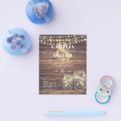 BUDGET Rustic Mason Jar Lights WEDING Flyer (Enkel)