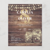 BUDGET Rustic Mason Jar Lights WEDING Flyer (Voorkant)