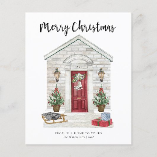 Budget Rustic Merry kerst Home Flyer (Voorkant)