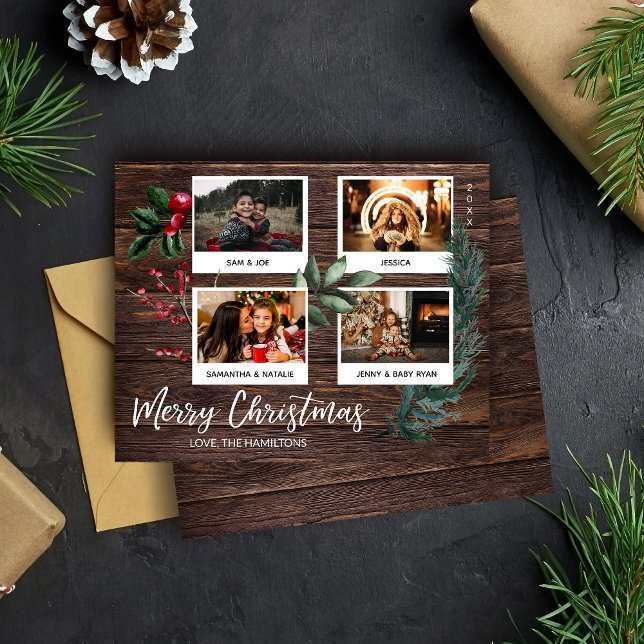 Budget Rustic Merry kerst Instant Multi Photo (Creator heeft geüpload)