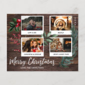 Budget Rustic Merry kerst Instant Multi Photo Flyer (Voorkant)