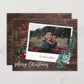 Budget Rustic Merry kersthout & Instant Photo (Voorkant / Achterkant)