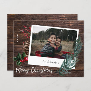 Budget Rustic Merry kersthout & Instant Photo