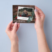 Budget Rustic Merry kersthout & Instant Photo Flyer (Hand)