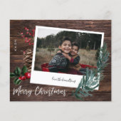 Budget Rustic Merry kersthout & Instant Photo Flyer (Voorkant)