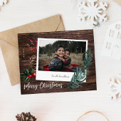 Budget Rustic Merry kersthout & Instant Photo Flyer