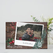 Budget Rustic Merry kersthout Instant Photo L (Staand voorkant)