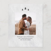 Budget Rustic Merry Kerstmis 2 Foto Holiday Kaart (Achterkant)